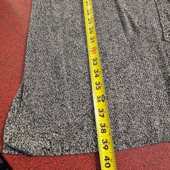 Eileen Fisher Long Duster‎ Cardigan Sz PM Marled Gray Boho Relaxed Open Beach - Picture 9 of 9